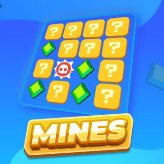 Portada de Mines de InOut con gemas verdes