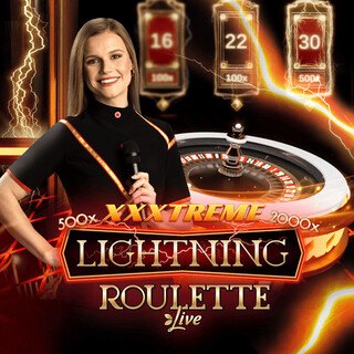 Crupier entre rayos en la portada de XXXtreme Lightning Roulette