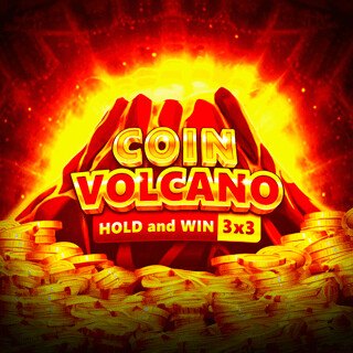 Portada del slot Coin Volcano con monedas doradas