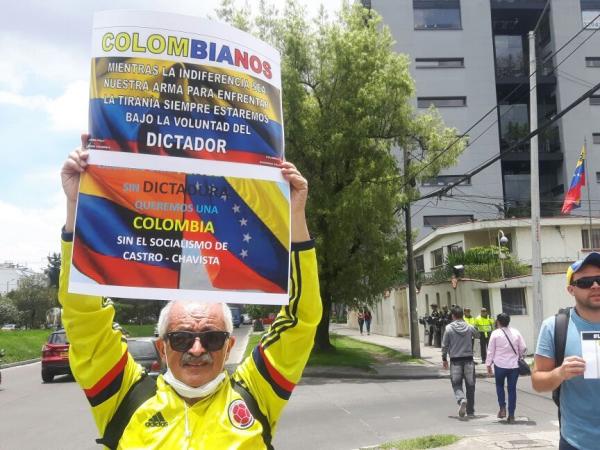 Marchas de ciudadanos venezolanos en Bogotá