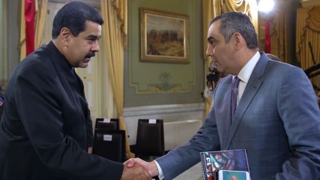 Nicolás Maduro, presidente de Venezuela, y Maikel Moreno, presidente del TSJ