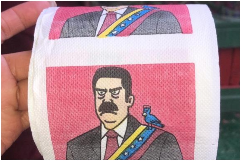 ¡CREATIVOS! En Amazon venden papel higiénico con la cara de Maduro para recaudar fondos y ayudar a los venezolanos